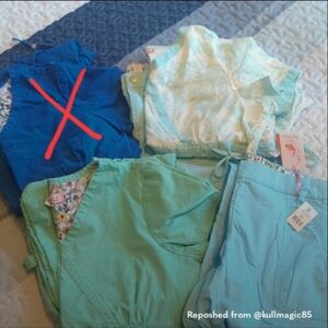 Colorful Scrub Tops Set